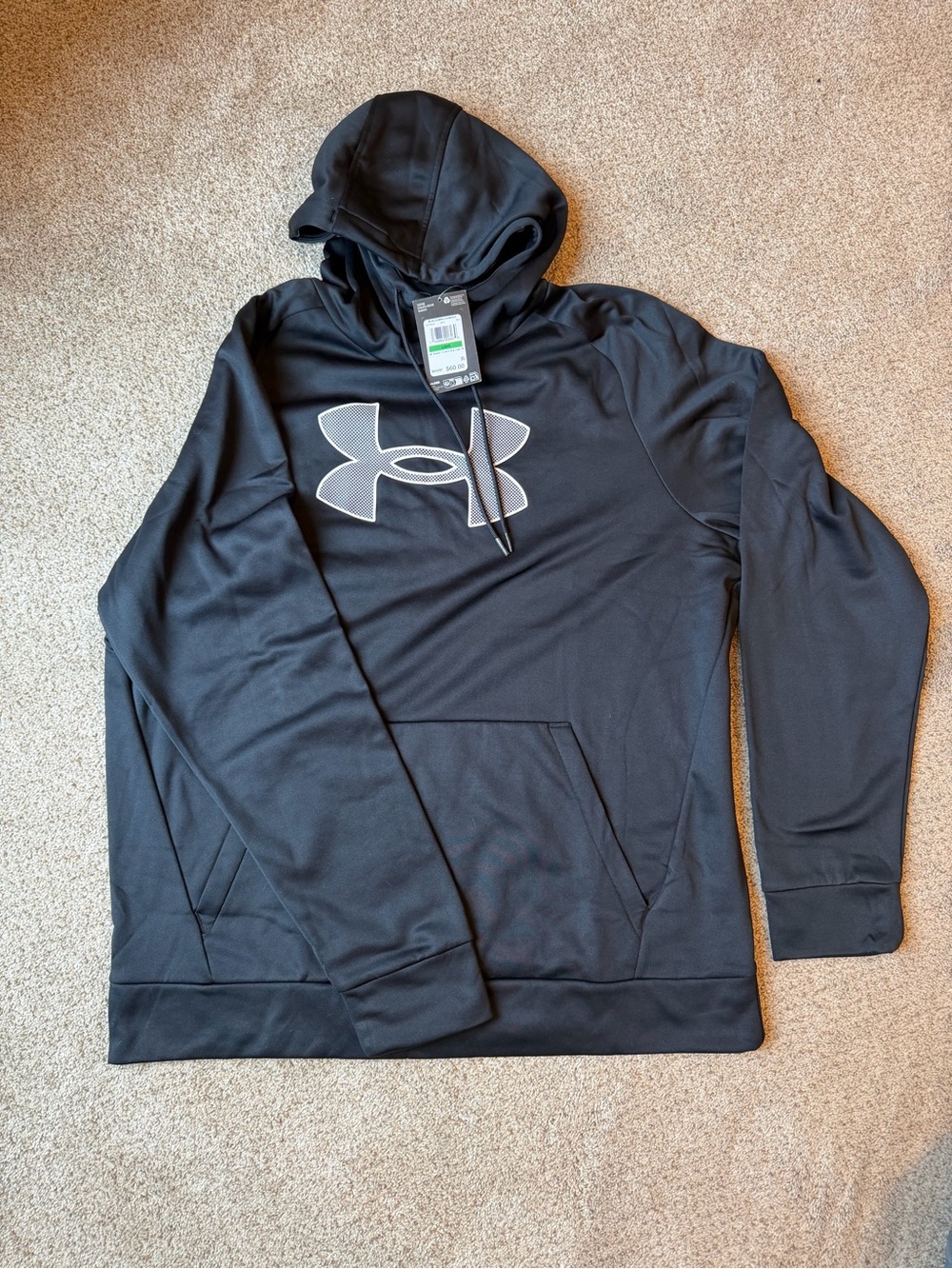 Under Armour Black Hoodie with White Logo